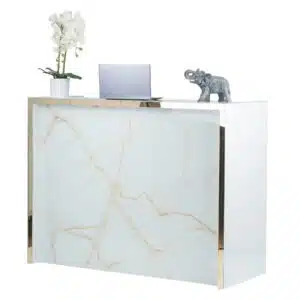 Witte marmeren receptiebalie